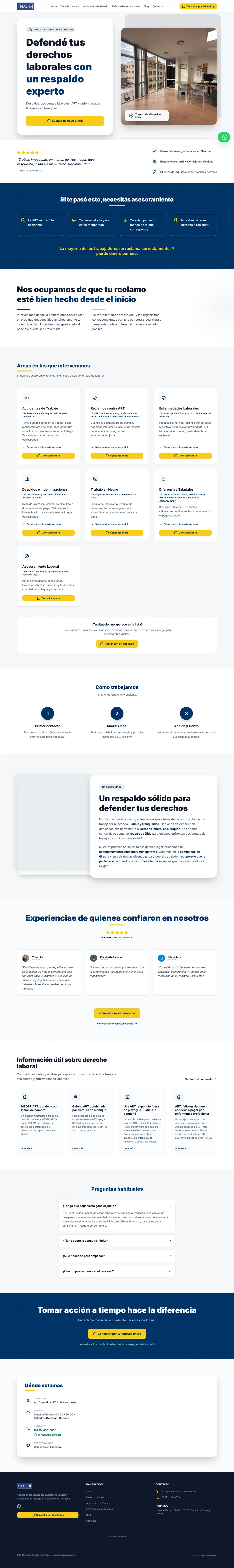 Sitio de Juan Inaudi — Abogados, Neuquén